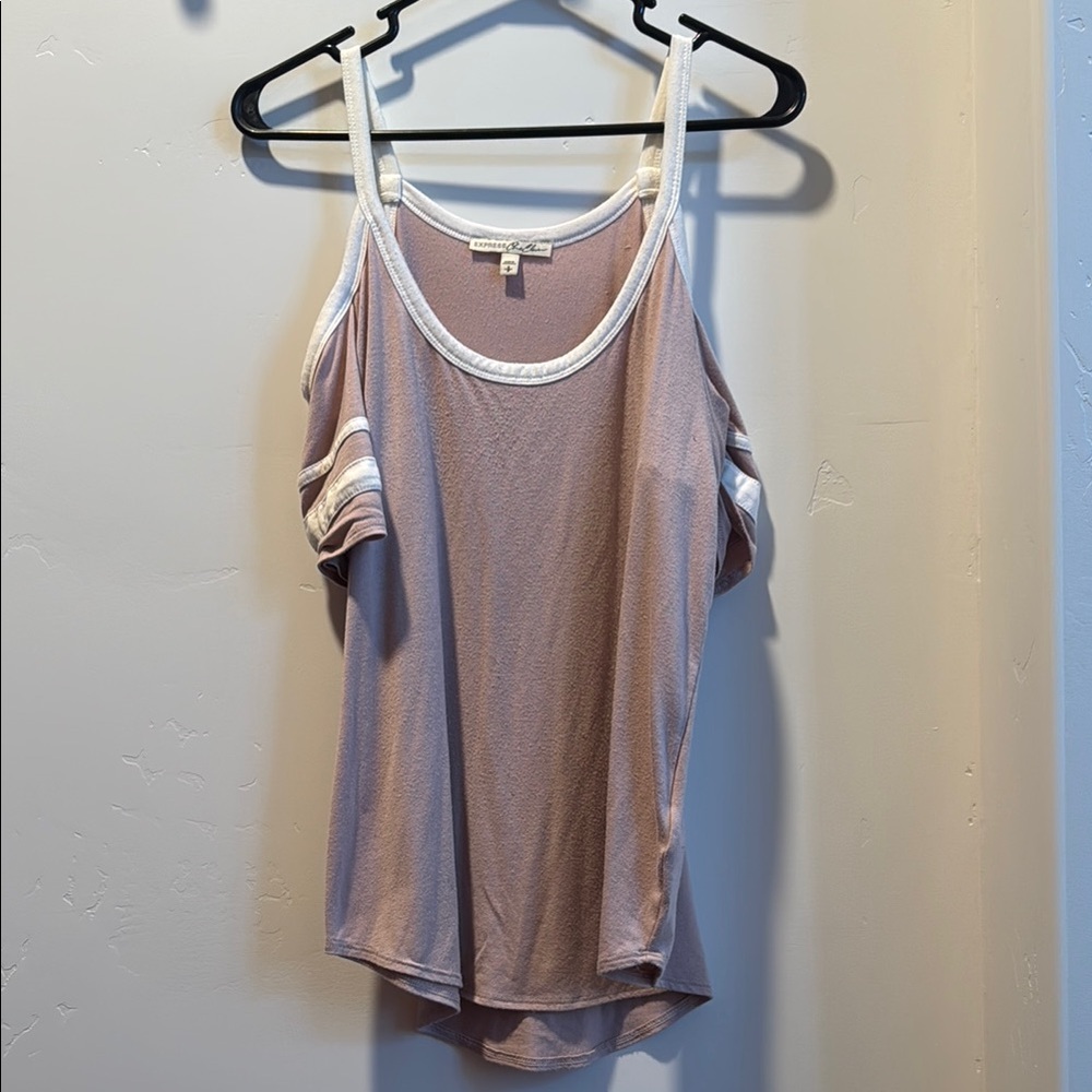 Women's Mauve Cold Shoulder Top